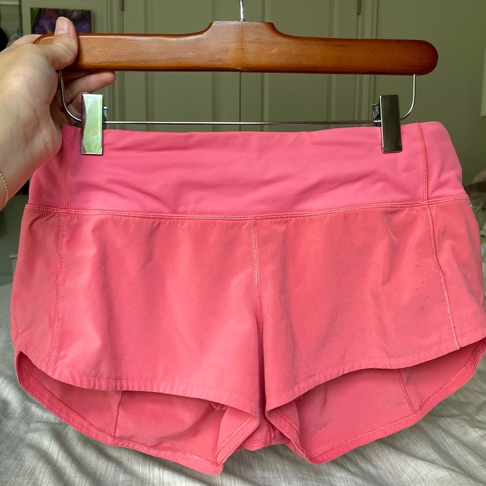 Lululemon Speed Up Short 2.5” hot pink